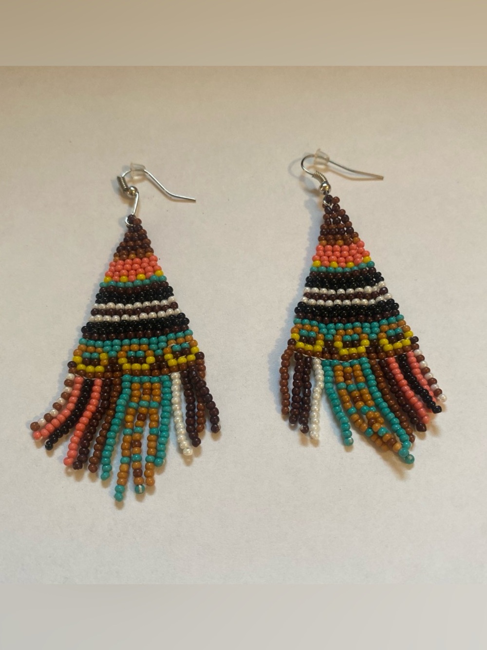 Handcrafted Multicolor Beaded Fringe Earrings - Women Jewelry